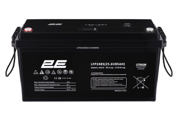 2E Акумулятор 24 вольт 85Агод 2E-LFP2485-LCD