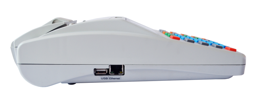 Касовий апарат MG-V545T.02 Ethernet, з блоком живлення, з портами для підключення сканеру штрих-коду, ваг, банківського (POS) терминалу, грошової скриньки MG-V545T.02 Ethernet