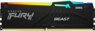Kingston Пам'ять ПК DDR5 16GB 4800 Beast Black RGB KF548C38BBA-16
