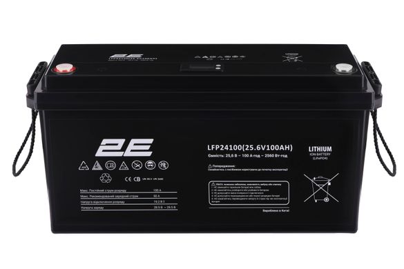 2E Акумулятор 24 вольт 100Агод 2E-LFP24100-LCD