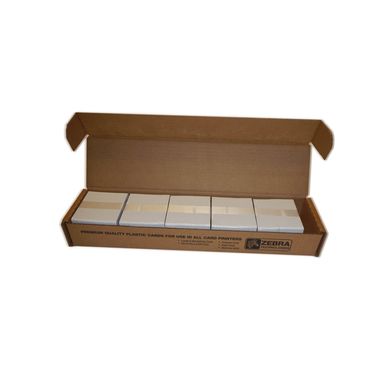 White plastic card Zebra Premier PVC, white, 30 mil, 500 pcs (104523-111) 104523-111