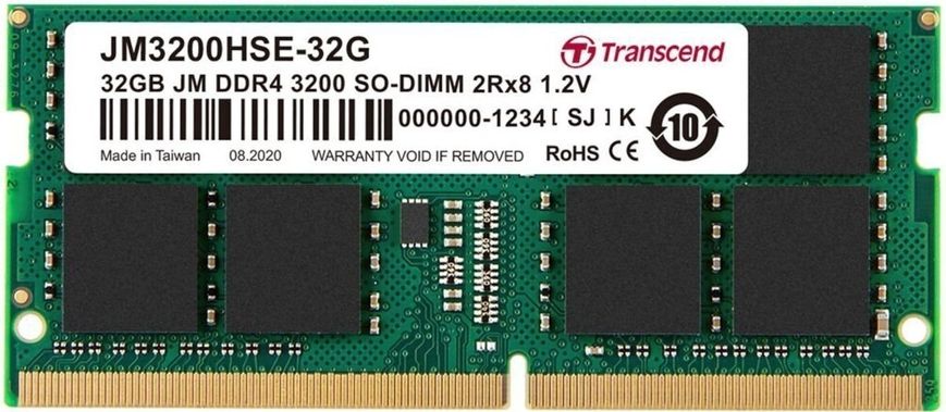 Transcend Память ноутбука DDR4 32GB 3200 JM3200HSE-32G