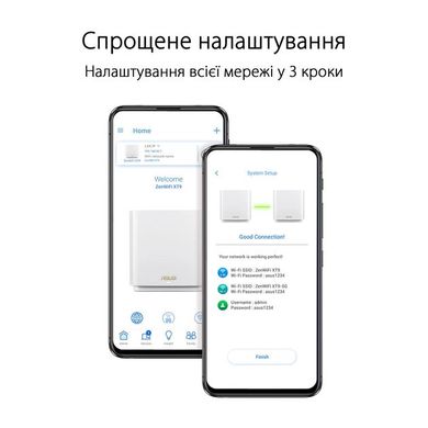 MESH Wi-Fi system ASUS ZenWiFi XT9 (1шт) white 90IG0740-MO3B60