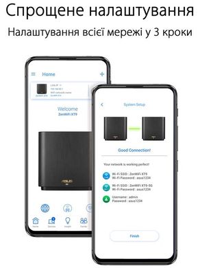 MESH Wi-Fi system ASUS ZenWiFi XT9 (2шт) black 90IG0740-MO3B30