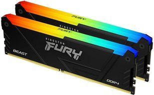 Kingston Memory DDR4 32GB KIT (16GBx2) 3200 FURY Beast RGB KF432C16BB2AK2/32