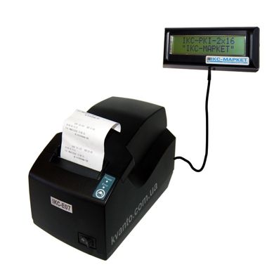 Cash register ІКС-Е07 (fiscal receipt printer, for Ukraine only) with customer display and power supply IKS-E07