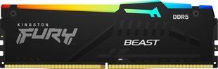 Kingston Пам'ять до ПК DDR5 5200 16GB KIT (8GBx2) FURY Beast RGB KF552C40BBAK2-16